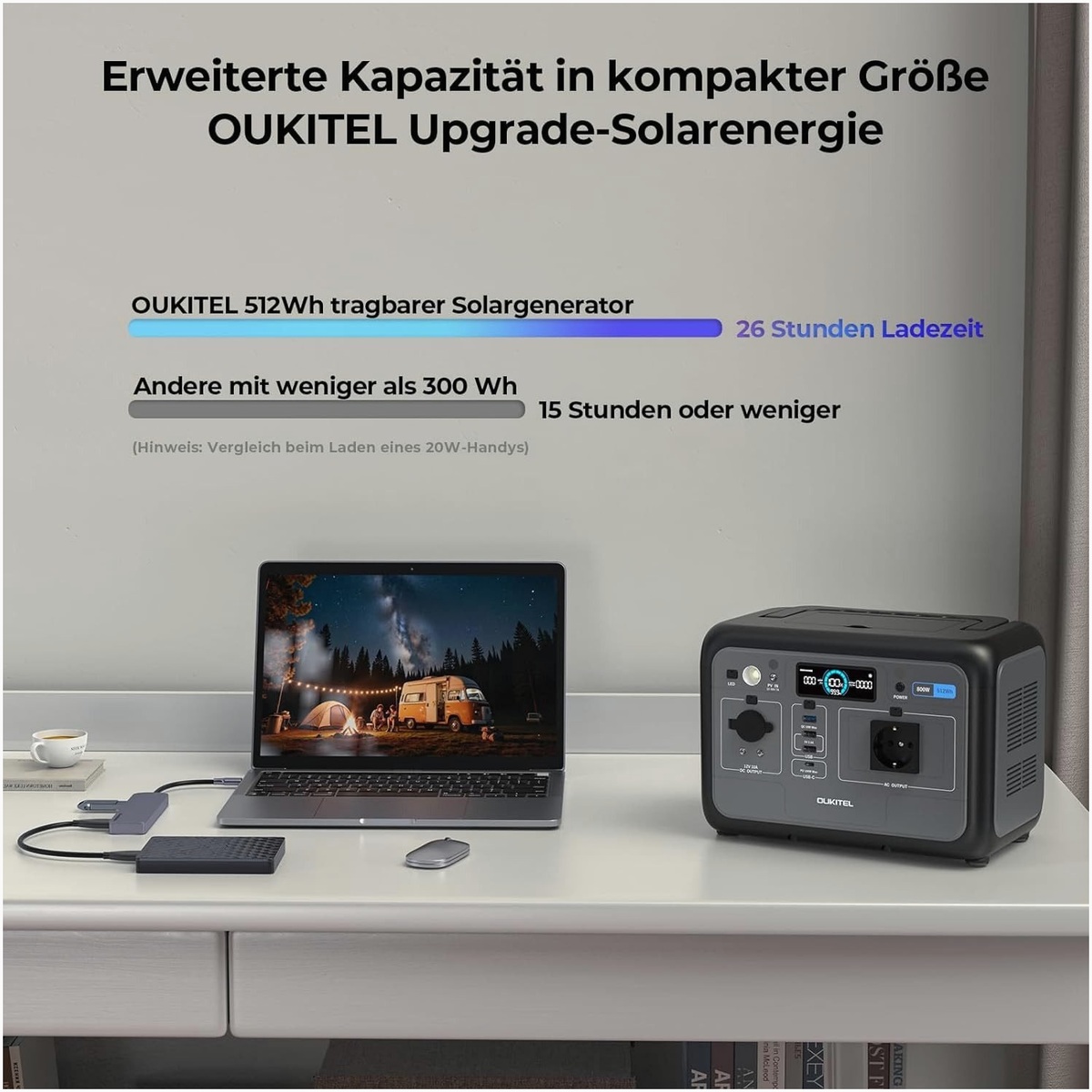 OUKITEL Tragbarer Powerstation – Detailansicht