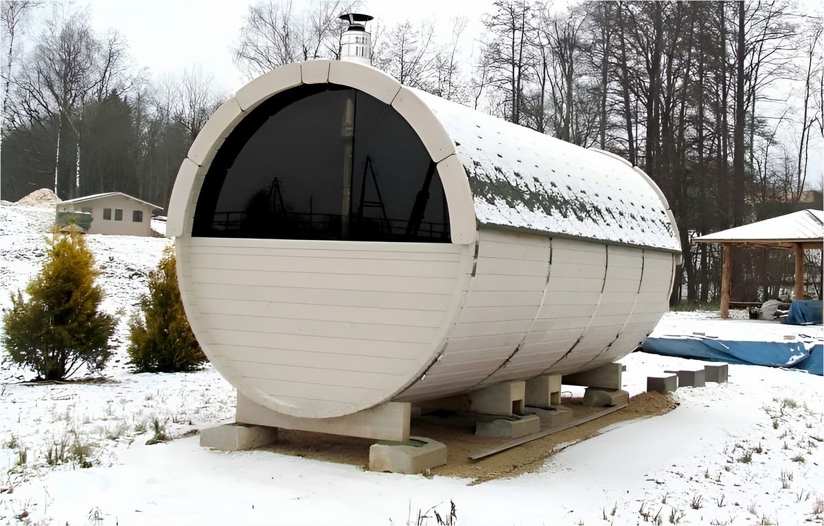 JVmoebel JVmoebel Gartensauna: Wellness-Oase für Ihren Gart – Außenansicht