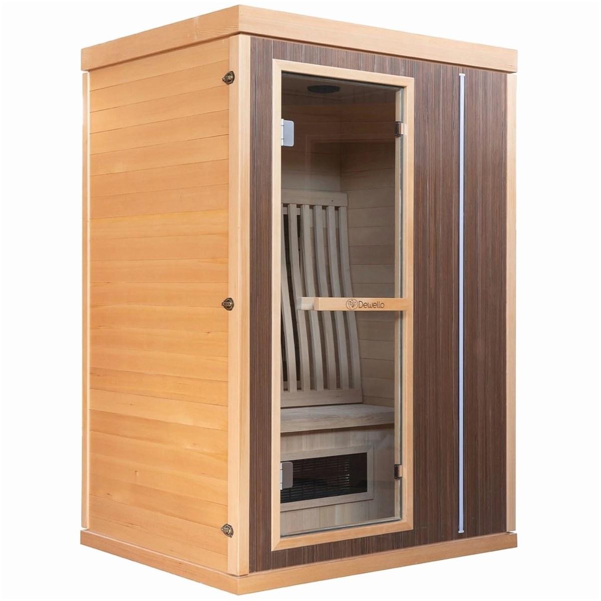 dewello-infrarotkabine-96418639-seitenansicht Dewello Dewello Infrarotkabine MELVILLE – Innenansicht