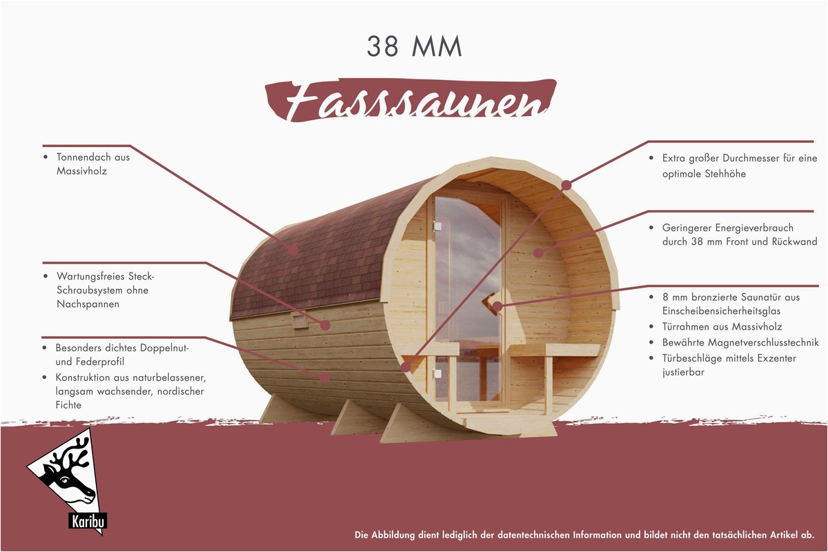 karibu-gartensauna-97158220-seitenansicht Karibu Karibu Wellness-Oase: Hochwertige Fasssauna für er – Innenansicht