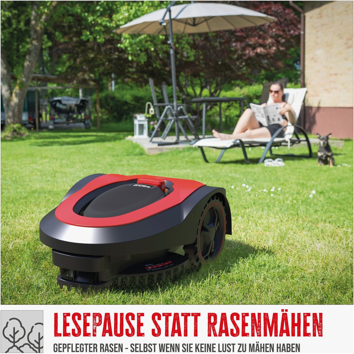 Güde Güde Automatischer Rasenmäher - Mühelose Rasenpfle – Draufsicht