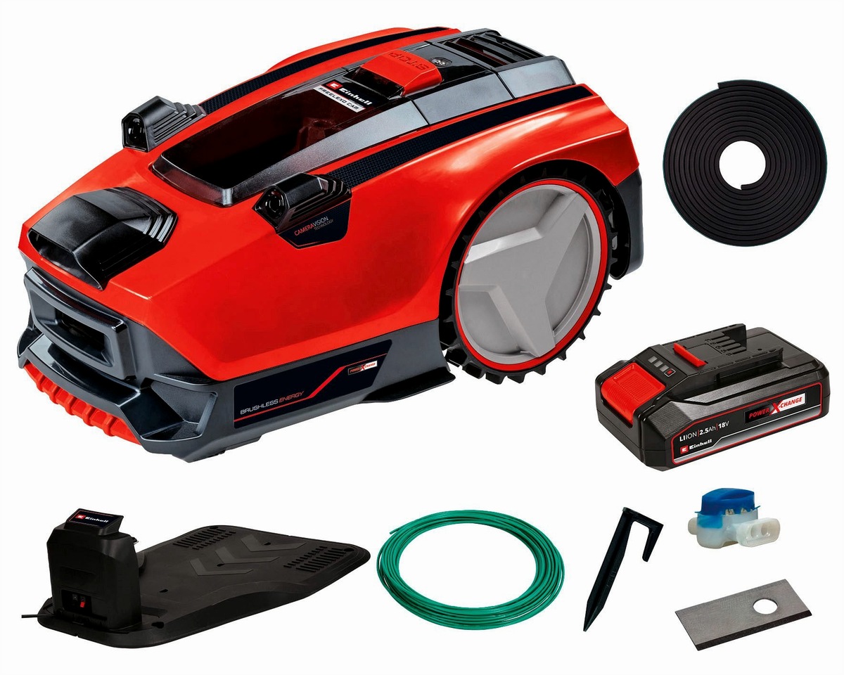 einhell-rasenroboter-mr55821328-produktbild Einhell Intelligenter Rasenmähroboter Einhell FREELEXO CAM – Produktbild