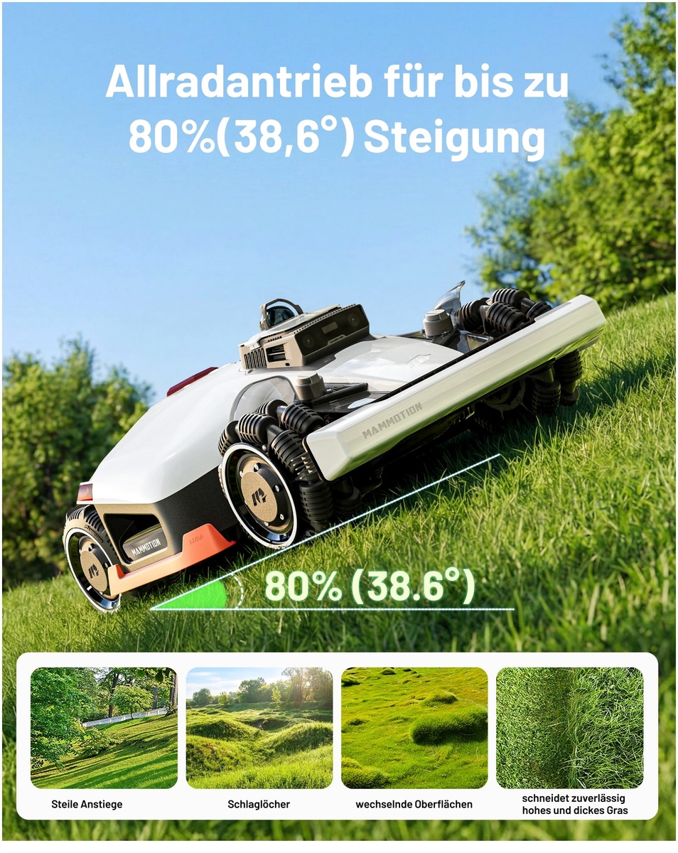 Mammotion Mammotion LUBA 3 AWD 5000 Rasenmähroboter – Draufsicht