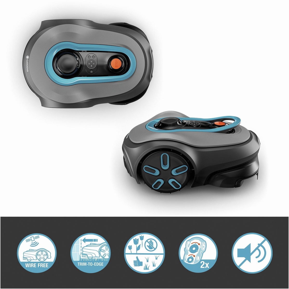 GARDENA Gardena Rasenmähroboter smart SILENO free - Kabell – Draufsicht